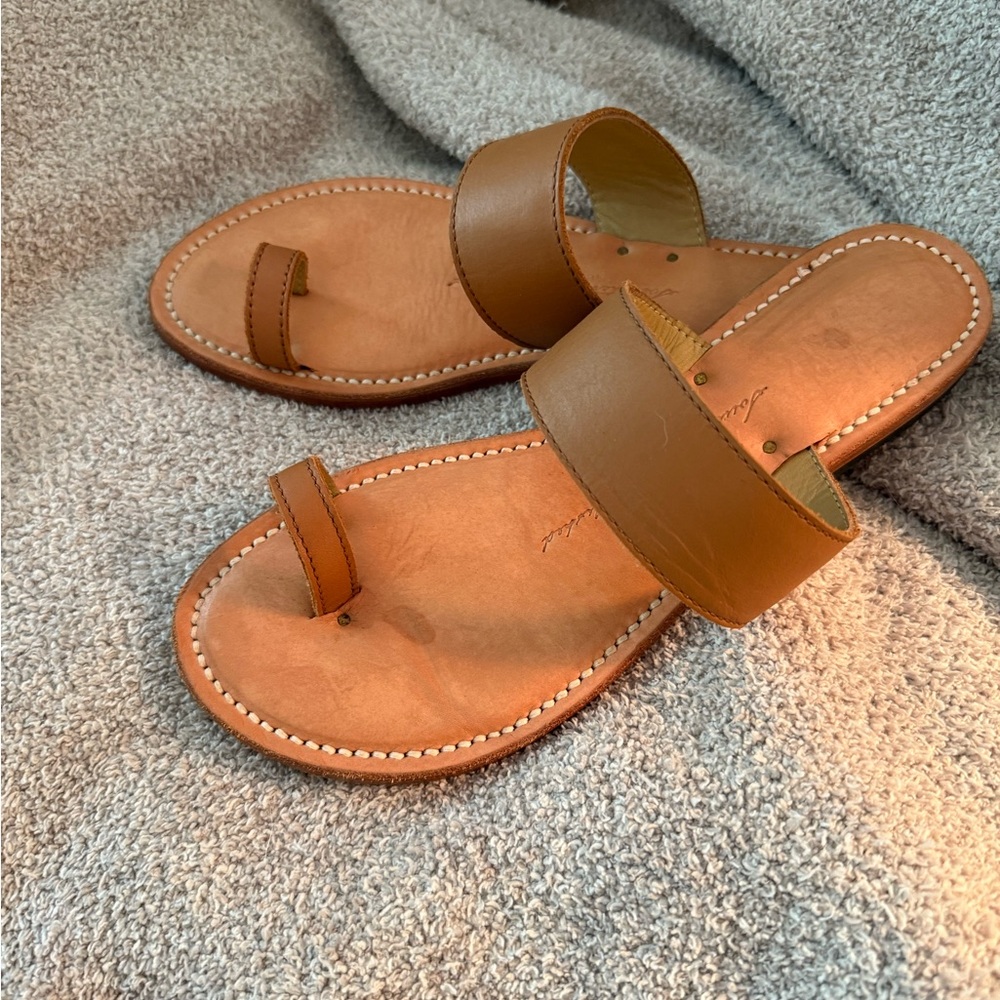 Southern Polished handmade leather sandals, size 7, like new